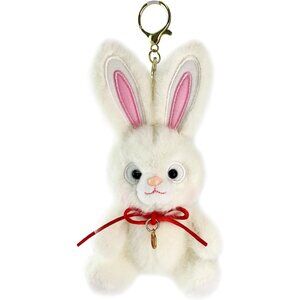 Versatile Bunny Plush Keychain - 6.3 Inch Rabbit Charm for Backpacks & Purses